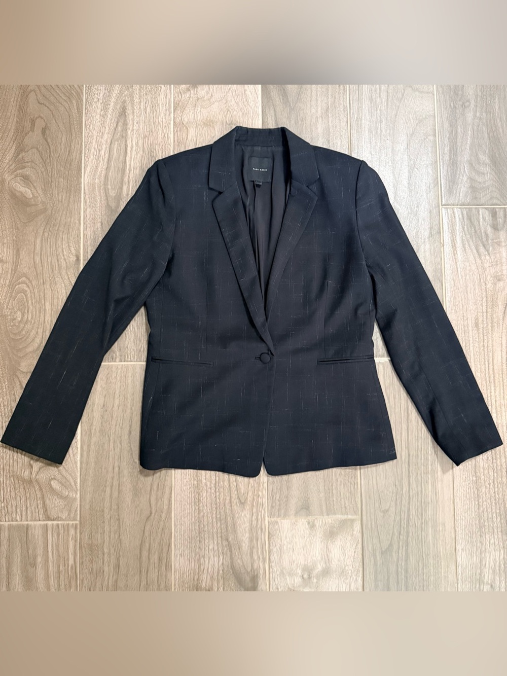 Alex Marie Black Textured Blazer Size 6